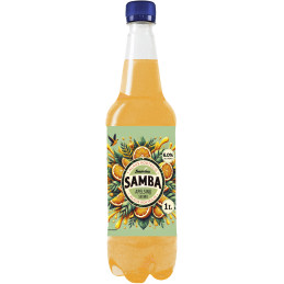 Gazuotas apelsinų skonio alaus kokteilis Samba (6%), 1l