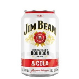 Alkoholinis kokteilis  Jim Beam  Whiskey &Cola (4.5%), 330 ml