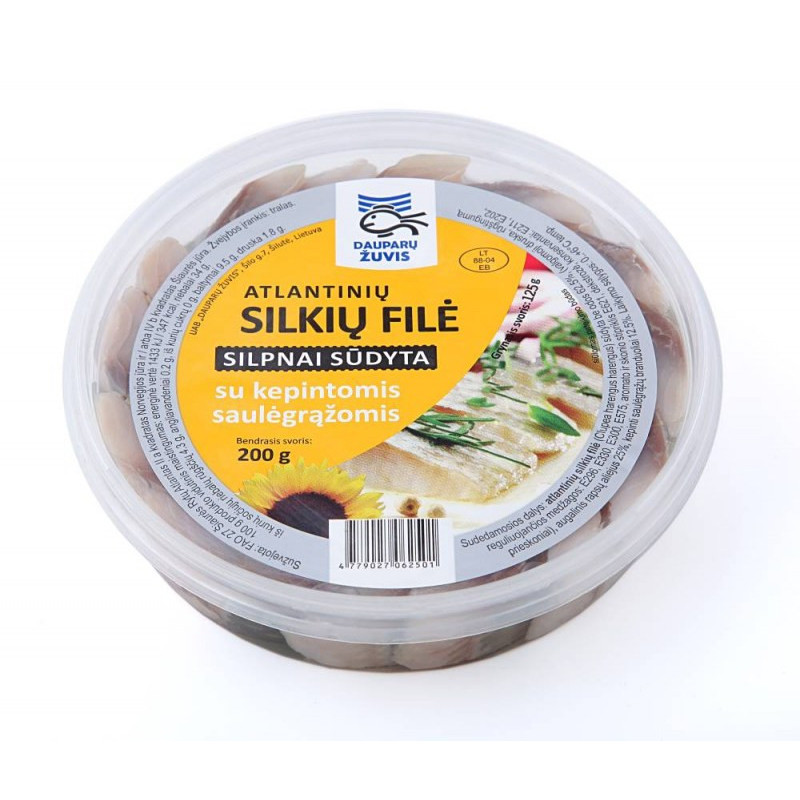 Atlantinių silkių filė su saulėgrąžomis 200g