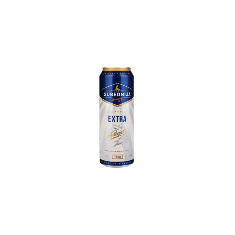 Alus Gubernija Extra šviesus Lager (5,2%), 568 ml