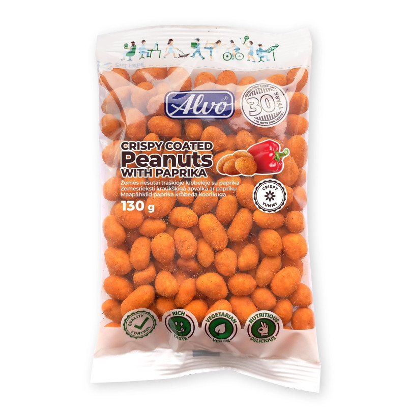Žemės riešutai traškioje luobelėje su paprika,130g