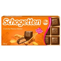 Pieninis šokoladas ''Schogetten'',100g su žemės riešutų kremo įdaru