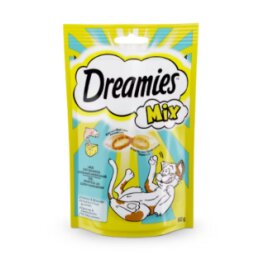 Skanėstai katėms Dreamies su lašiša ir sūriu,60g
