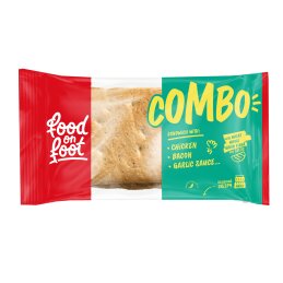 Sumuštinis COMBO 240g su vištiena, šonine ir česnakiniu padažu
