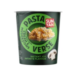 Greitai paruošiami makaronai ''Sun Yan''su grietinėlės ir grybų padažu ,55g