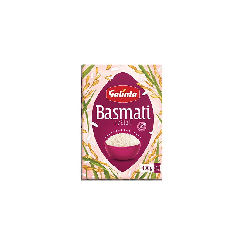 Ryžiai Galinta  4*100g Basmati, dėžutėje