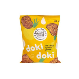 Keptos duonos traškučiai  Doki Doki  grietinės ir svogūnų skonio 150g