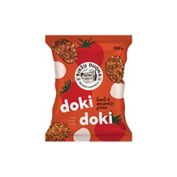 Keptos duonos traškučiai  Doki Doki  pomidorų ir mocarelos skonio 150g