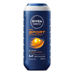 Kūno ir plaukų prausiklis vyrams  Nivea sport 250ml