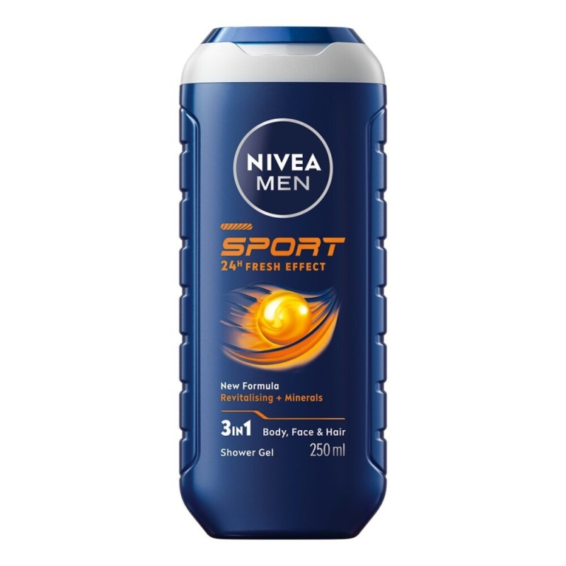 Kūno ir plaukų prausiklis vyrams  Nivea sport 250ml