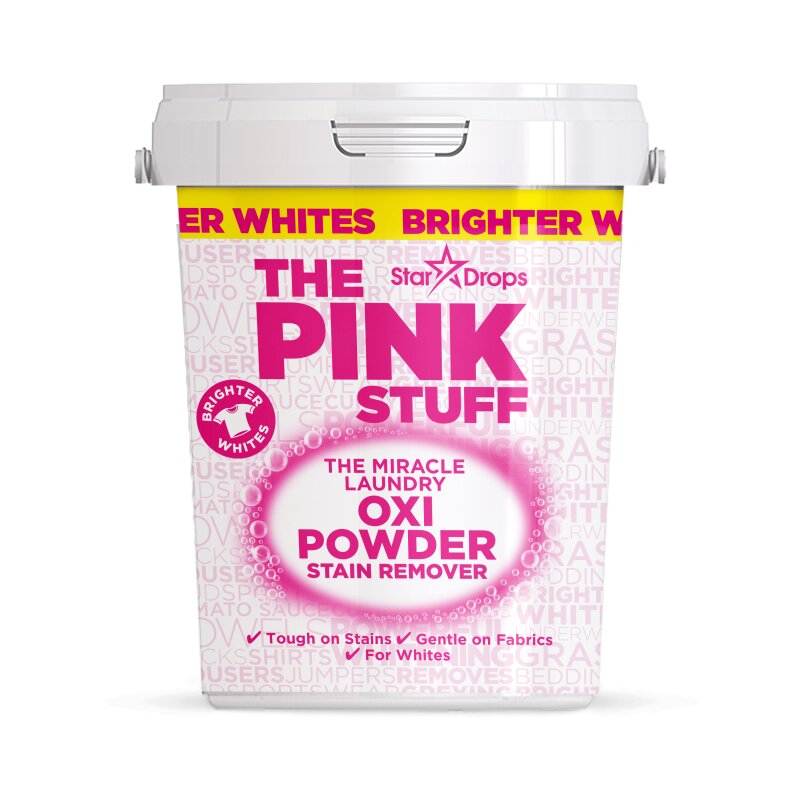Pink Stuff Stain remover Powder for Whites 1kg dėmių valymo milteliai baltiem audiniams