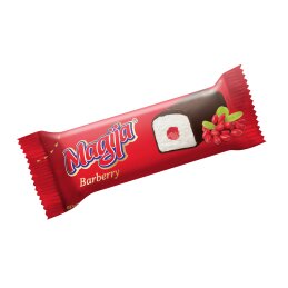 Varškės sūrelis MAGIJA  su raugeriškio uogų įdaru aplietas šokoladu 20,7%,40g