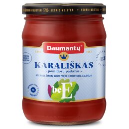 Pomidorų padažas  Daumantų karališkas 500g be E raide žymimų priedų: konservantų, saldiklių