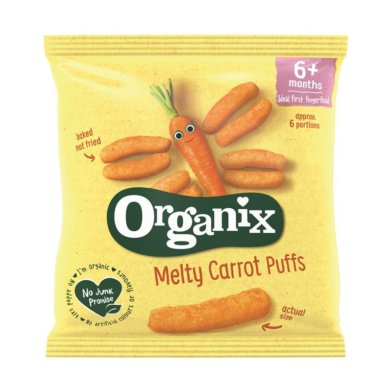 Užkandis  Organix  morkų lazdelės, nuo 6 mėn.20g