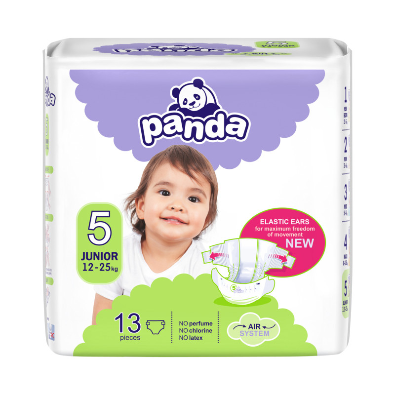 Sauskelnės Panda junior 12-25kg,13vnt