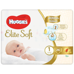 Sauskelnės Huggies  Elite soft   2-5kg 26vnt