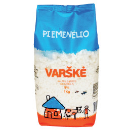 Varškė  Piemenėlio  9%,biri 1kg
