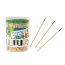 Dantų krapštukai bambukiniai  su mėta 320vnt