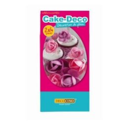 Spalvotos vaflinės rožytės   Cake-Deco 7g, rožinės ir violetinės