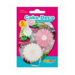 Vafliniai žiedai   Cake-Deco  2g, rožinės ir baltos