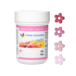 Maistiniai dažai 35g rausvi, geliniai