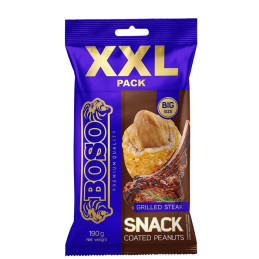 Žemės riešutai BOSO XXL 190g kepsnių skonio apvalkale