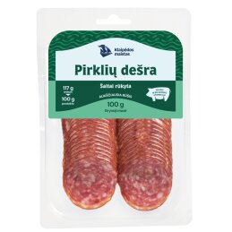 Šaltai rūkyta dešra  Pirklių  100g/Klaipėdos maistas