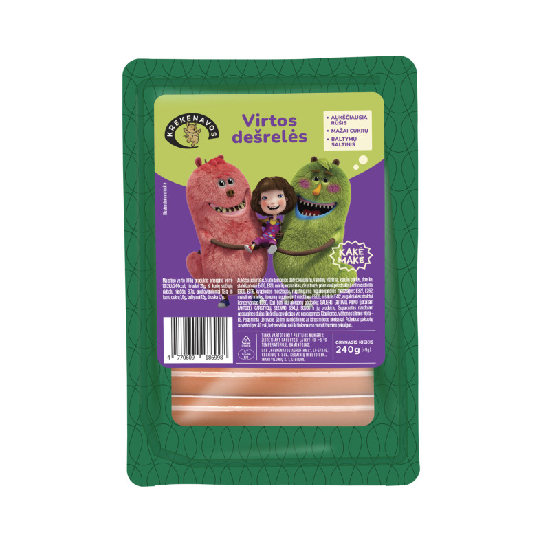 Virtos  KAKĖ MAKĖ  dešrelės 240g Krekenava