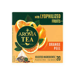 Vaisinė arbata  Aroma Tea   su liofilizuotų apelsinų žievelių  gabaliukais (20*2g) 40g