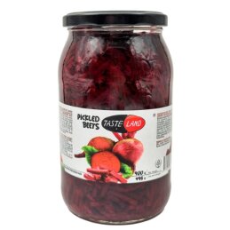 Marinuoti burokėliai  Taste Land  šiaudeliais 900g/495g