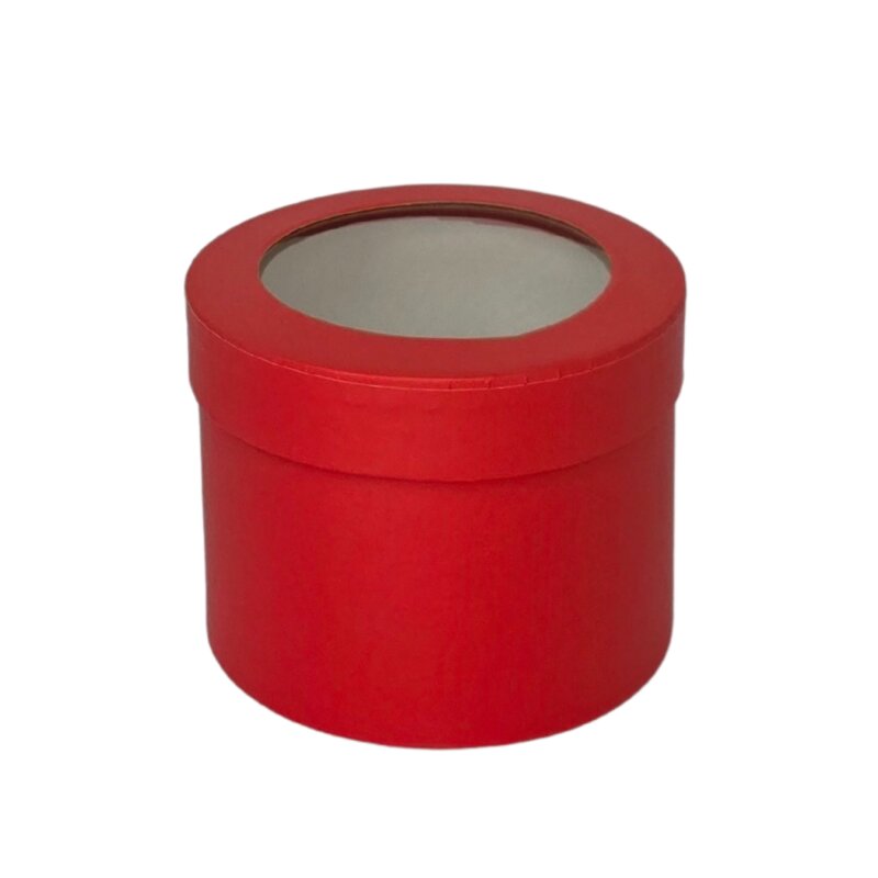 Dovanų dėžutė su langu apvali 1 vnt.