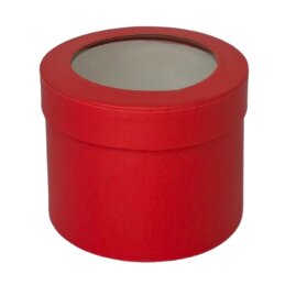 Dovanų dėžutė su langu apvali 1 vnt.