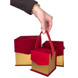 Dovanų dėžutė veliūrinė 1 vnt.