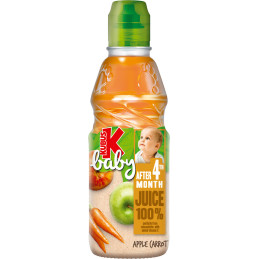 Vaisių ir daržovių sultys Kubus baby obuolių-morkų  su vitaminu C 0.3l