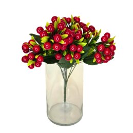 Dirbtinė puokštelė su uogomis 7 šakelių 1214