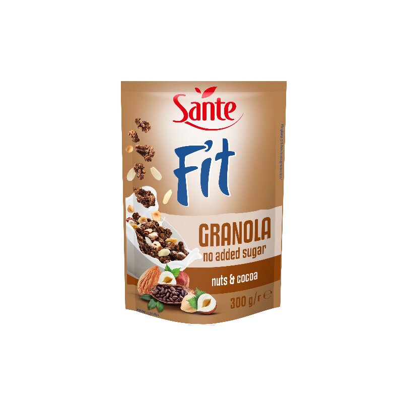 Javų dribsniai  FIT  300g  su riešutais ir kakava