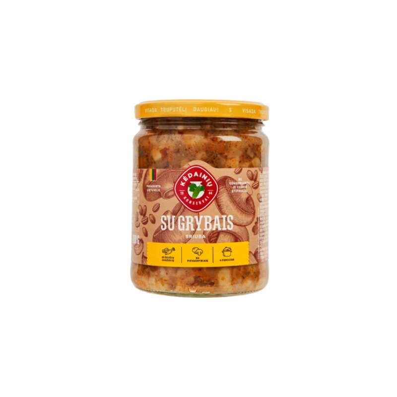 Sriuba su grybais 480g, Kėdainių konservai