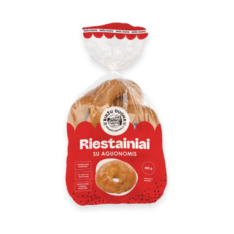 Riestainiai su aguonomis 500g