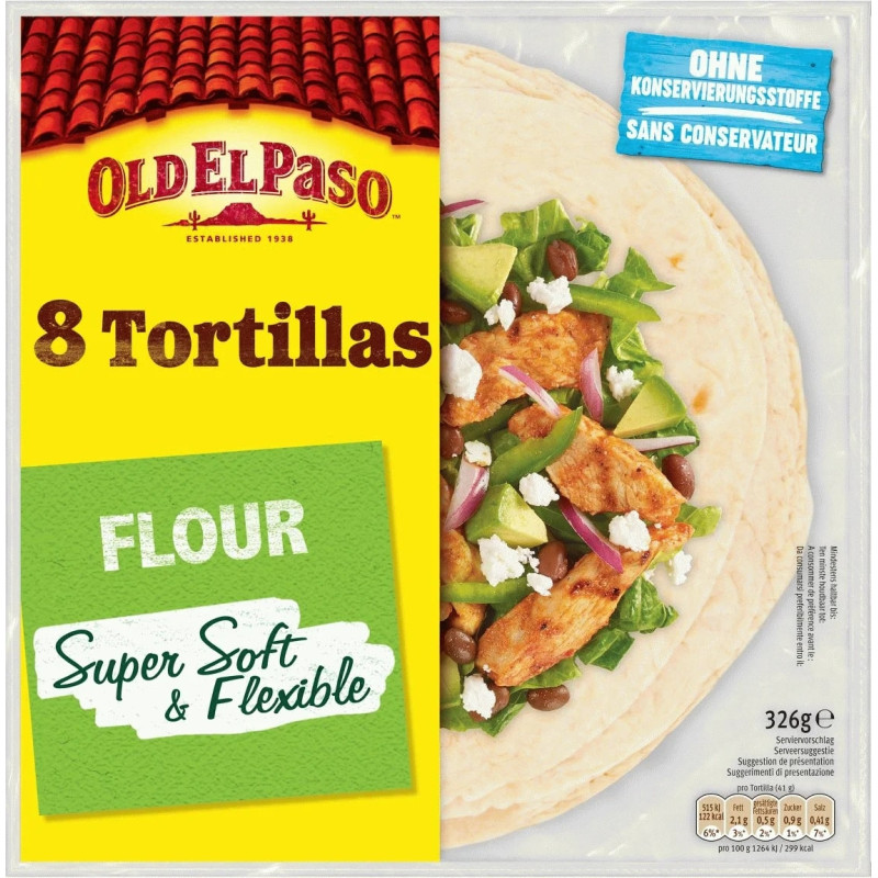 Kvietinės tortilijos OLD EL PASO 8vnt, 326g