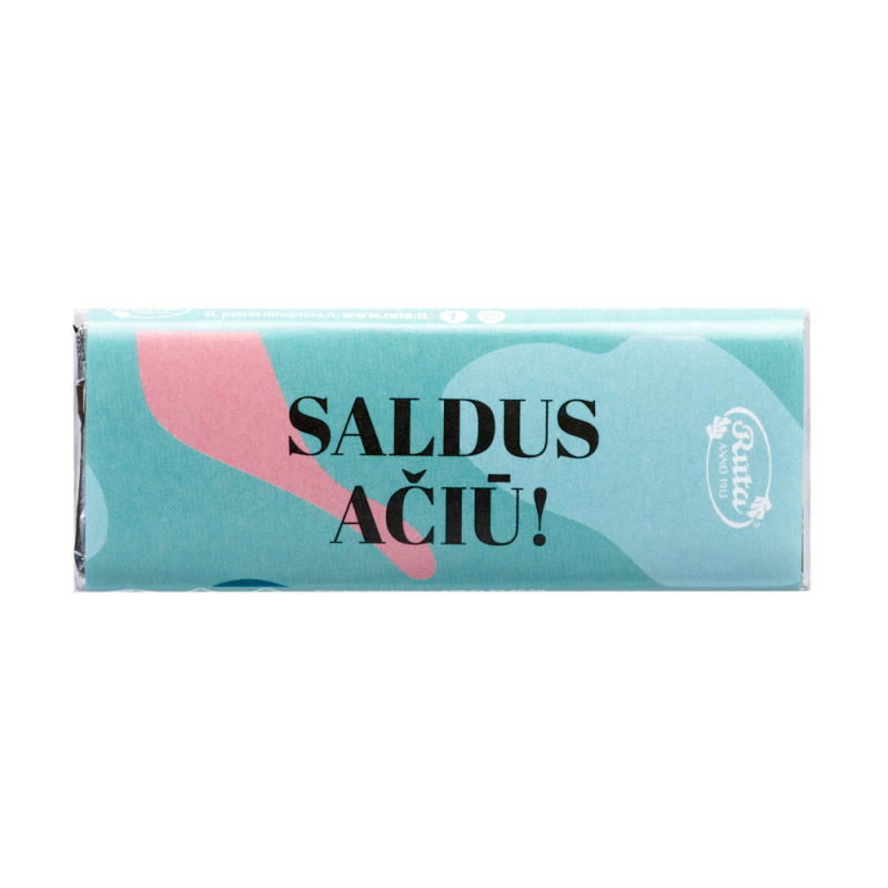 Juodasis šokoladas "Saldus Ačiū", 18g