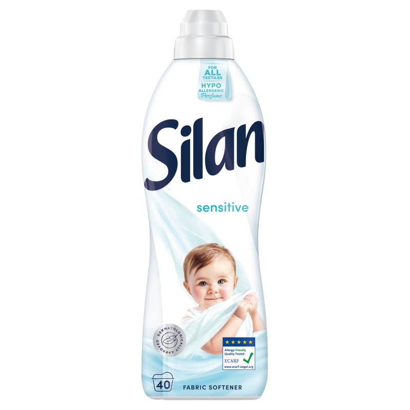 Skalbinių minkštiklis Silan Sensitive & Baby, 880ml