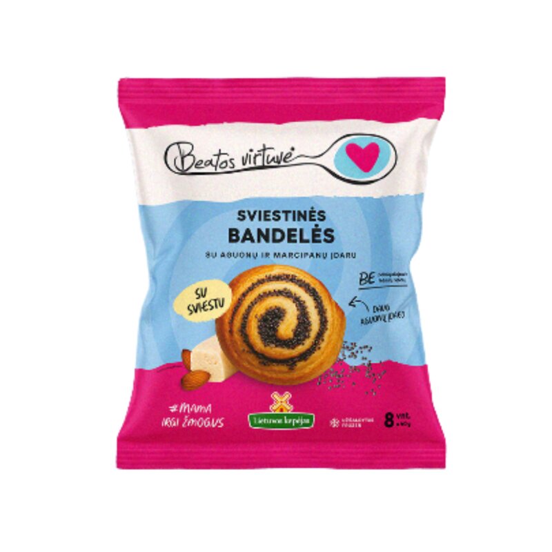 Sviestinės bandelės su aguonų ir marcipanų įdaru  Beatos virtuvė  320g šaldyti