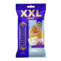 Žemės riešutai BOSO 190g  grietinės ir svogūnų skonio