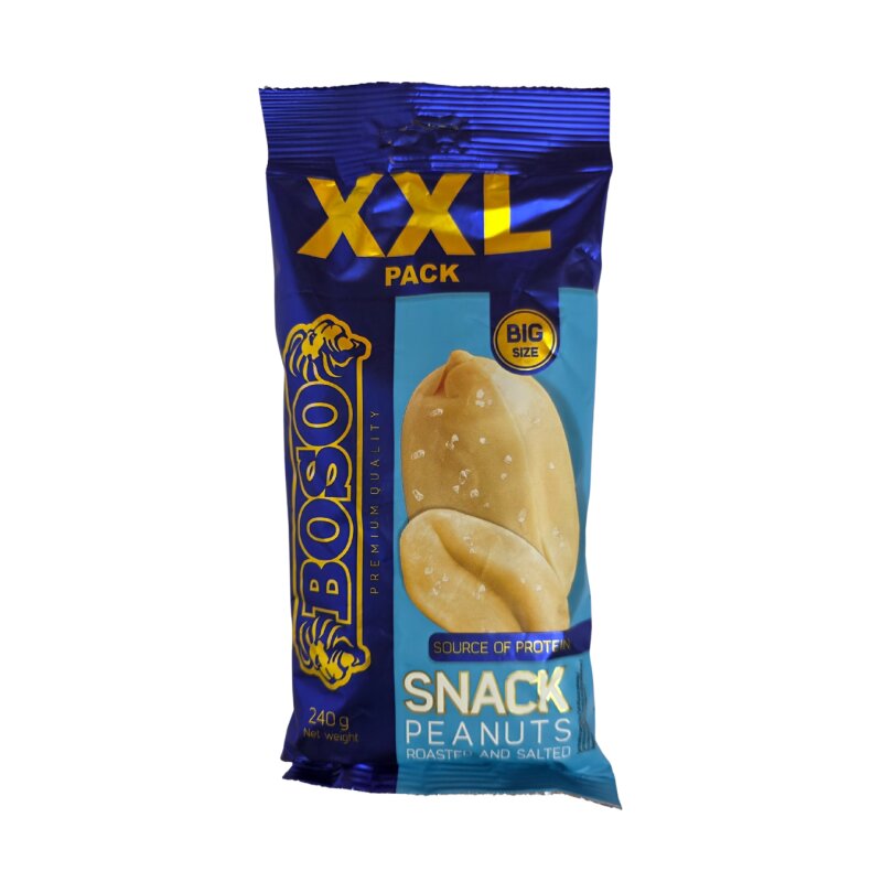 Boso sūdyti - skrudinti žemės riešutai XXL, 240g