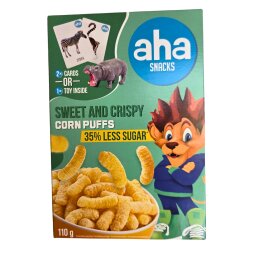 Kukurūzų lazdelės AHA mažiau cukraus, 110g