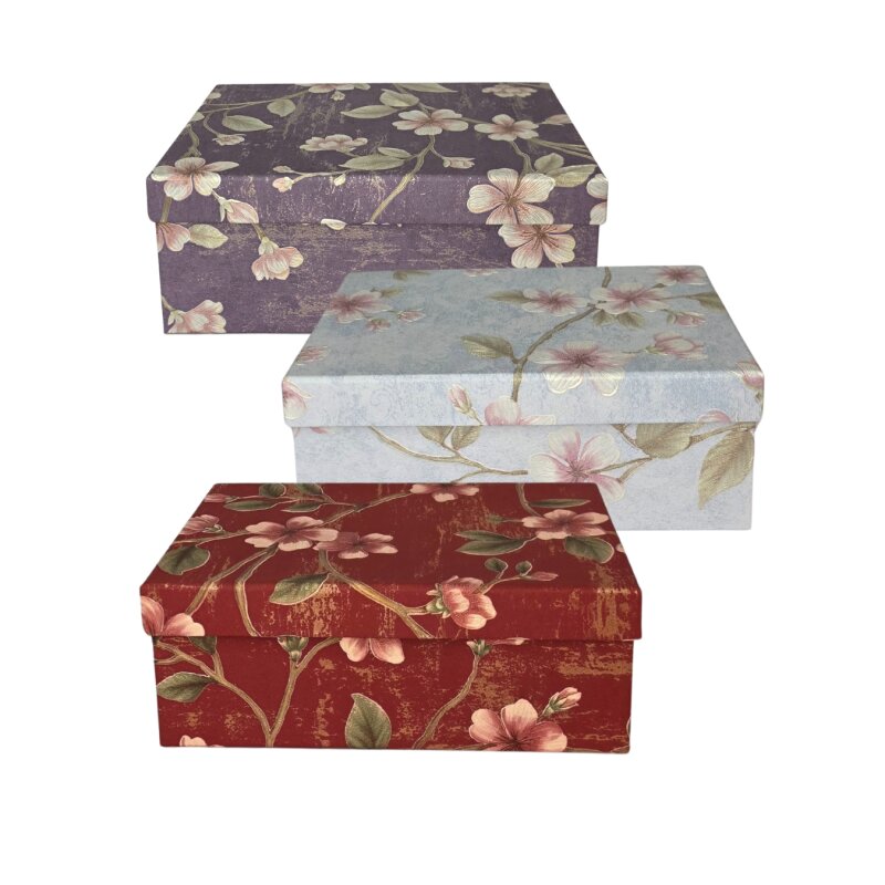 Dovanų dėžutė gėlėta 1 vnt. A-421