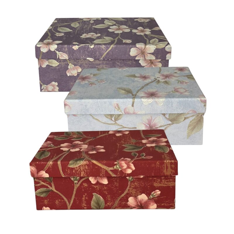 Dovanų dėžutė gėlėta 1 vnt. A-421