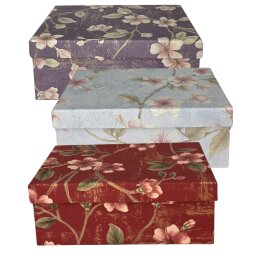 Dovanų dėžutė gėlėta 1vnt A-421