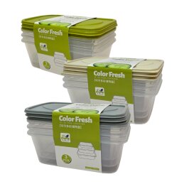 Plastikiniai indeliai su dangteliais 3vnt. 047160