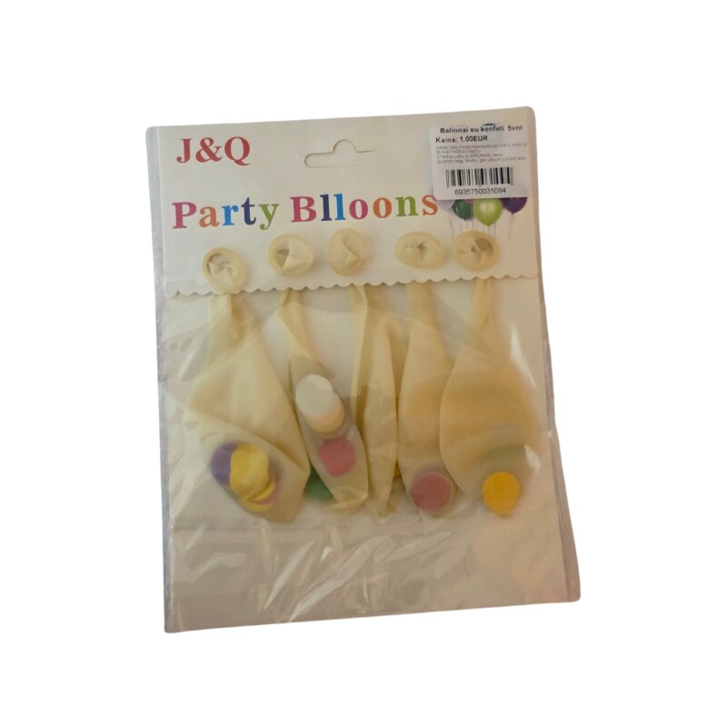 Balionai su konfeti  5vnt 3109